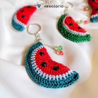 ✊ Vexaloria Handmade Crochet Resistance Keychain ❤️💚🖤🤍