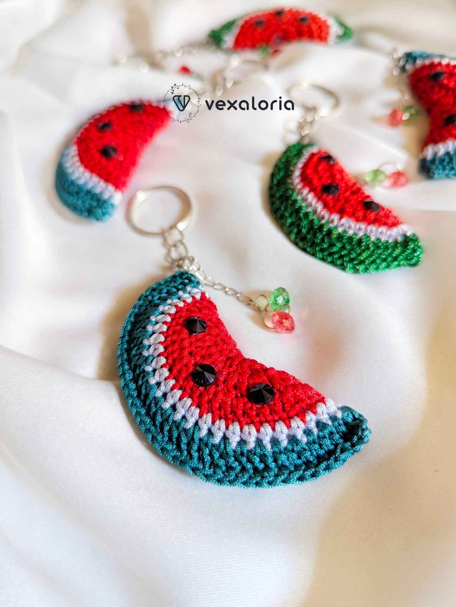 ✊ Vexaloria Handmade Crochet Resistance Keychain ❤️💚🖤🤍