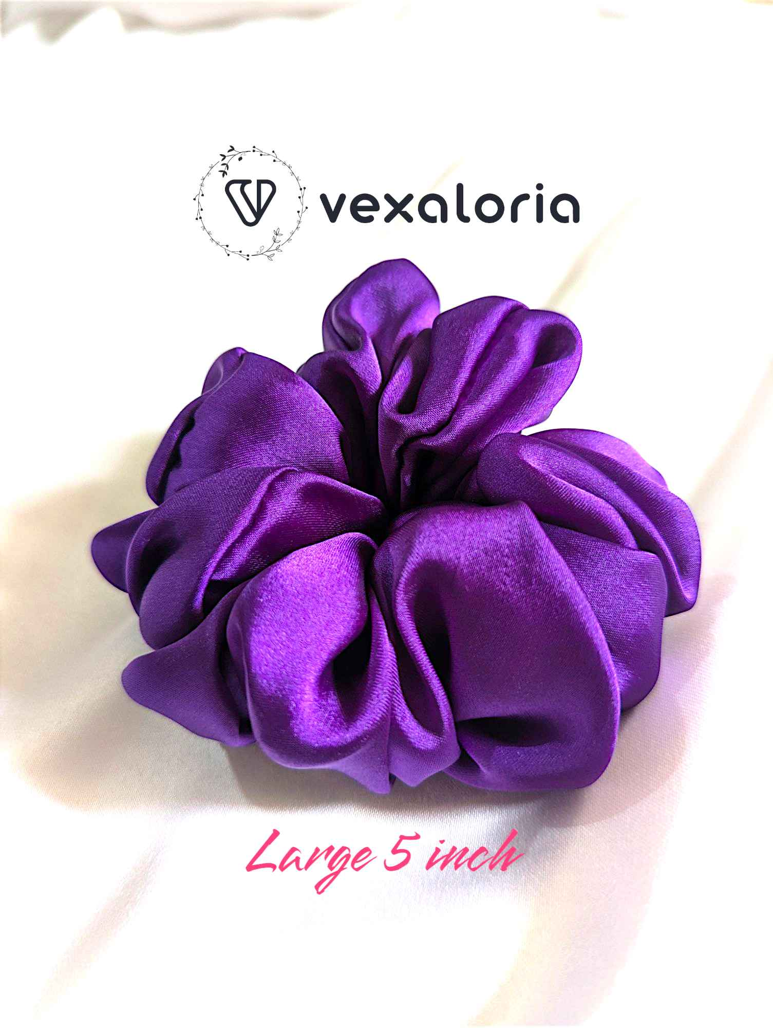 Plum Whirl Dark Purple Scrunchies