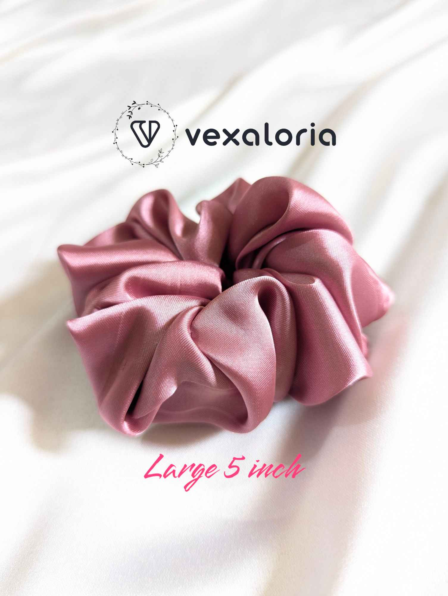 Rosy Ruffle Scrunchies