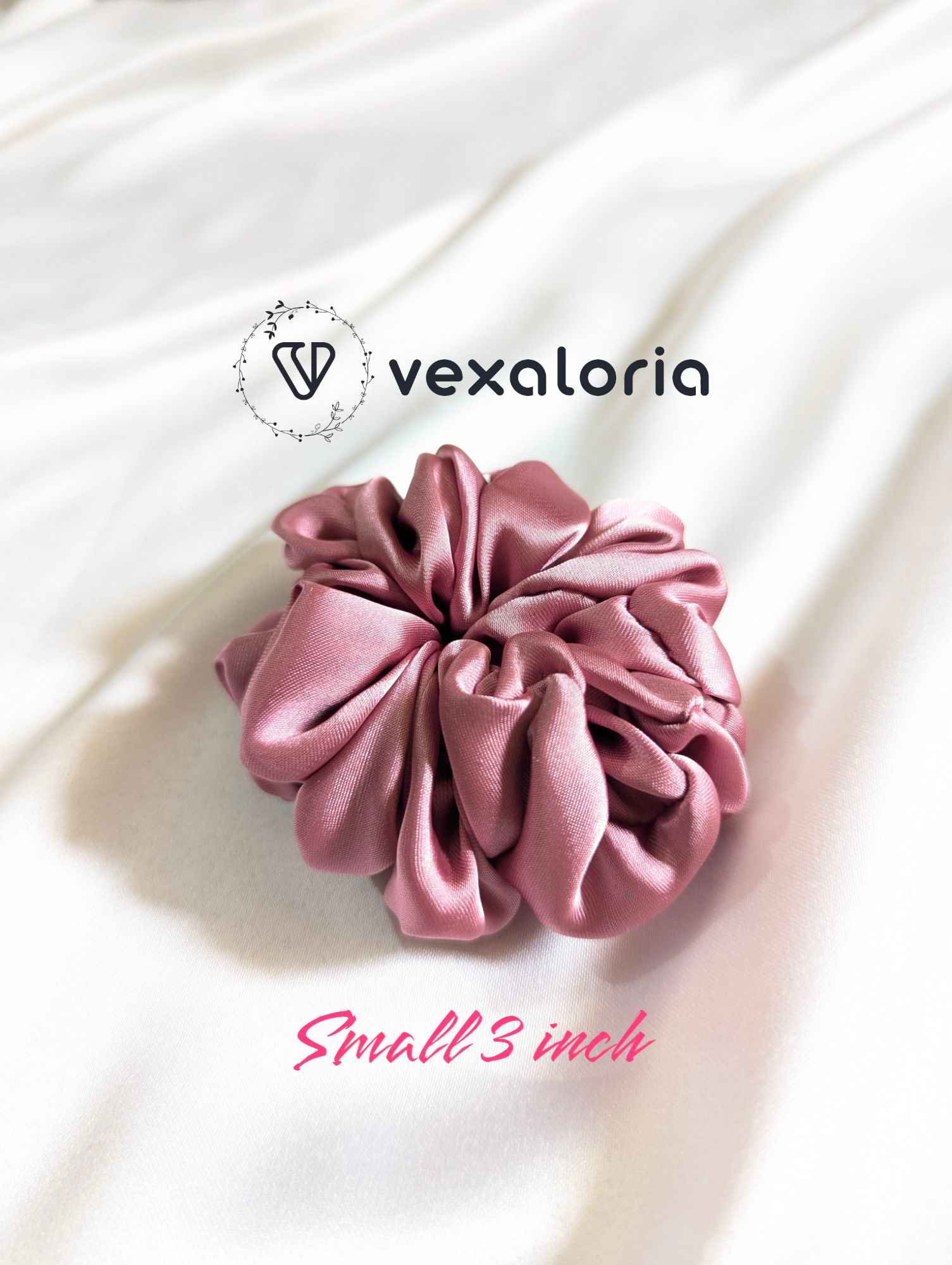 Rosy Ruffle Scrunchies