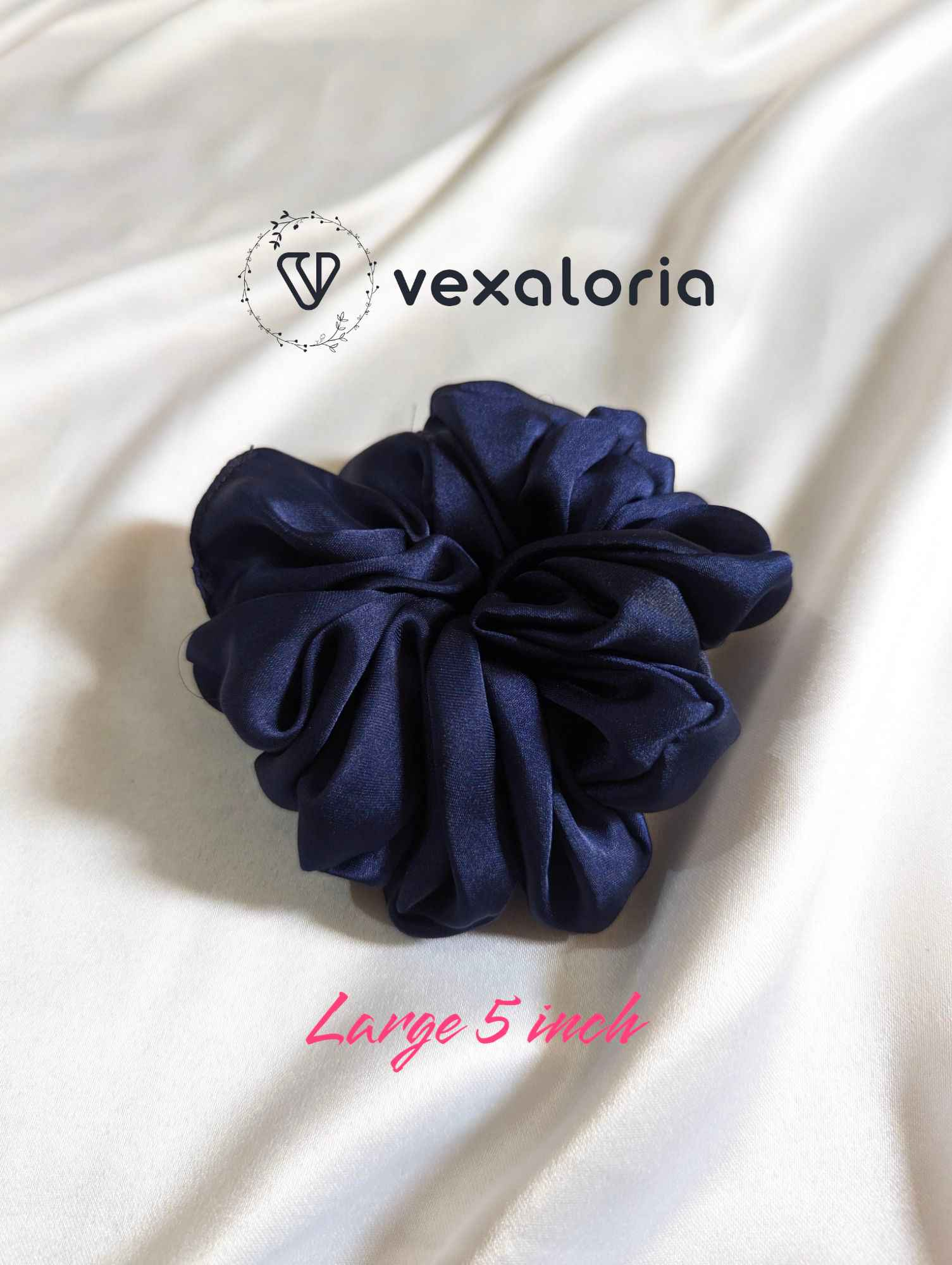 Indigo Hug Dark Blue Scrunchies