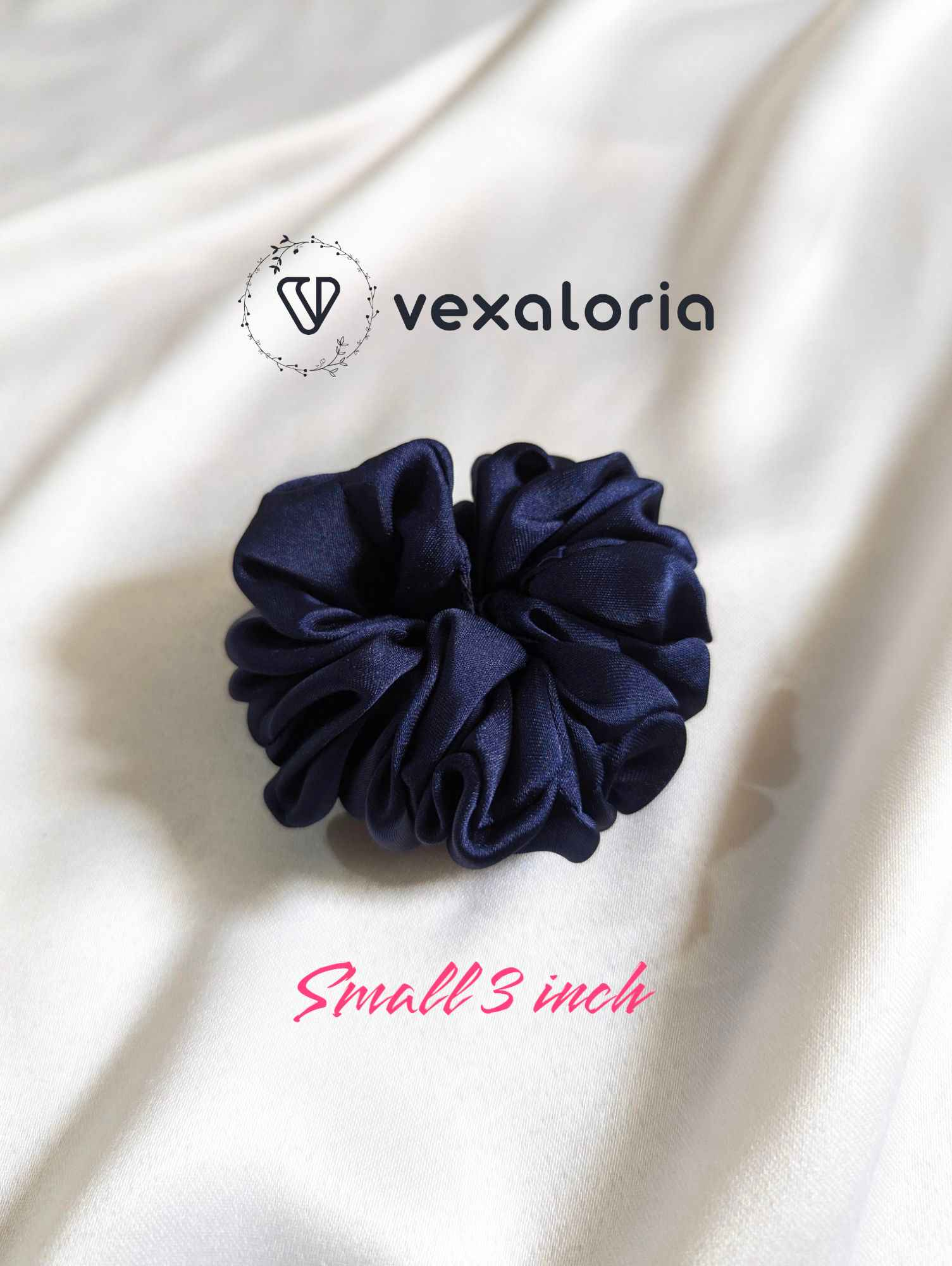 Indigo Hug Dark Blue Scrunchies