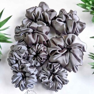 Ashy Dash Grey Scrunchies