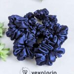 Indigo Hug Dark Blue Scrunchies