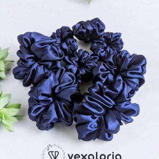 Indigo Hug Dark Blue Scrunchies