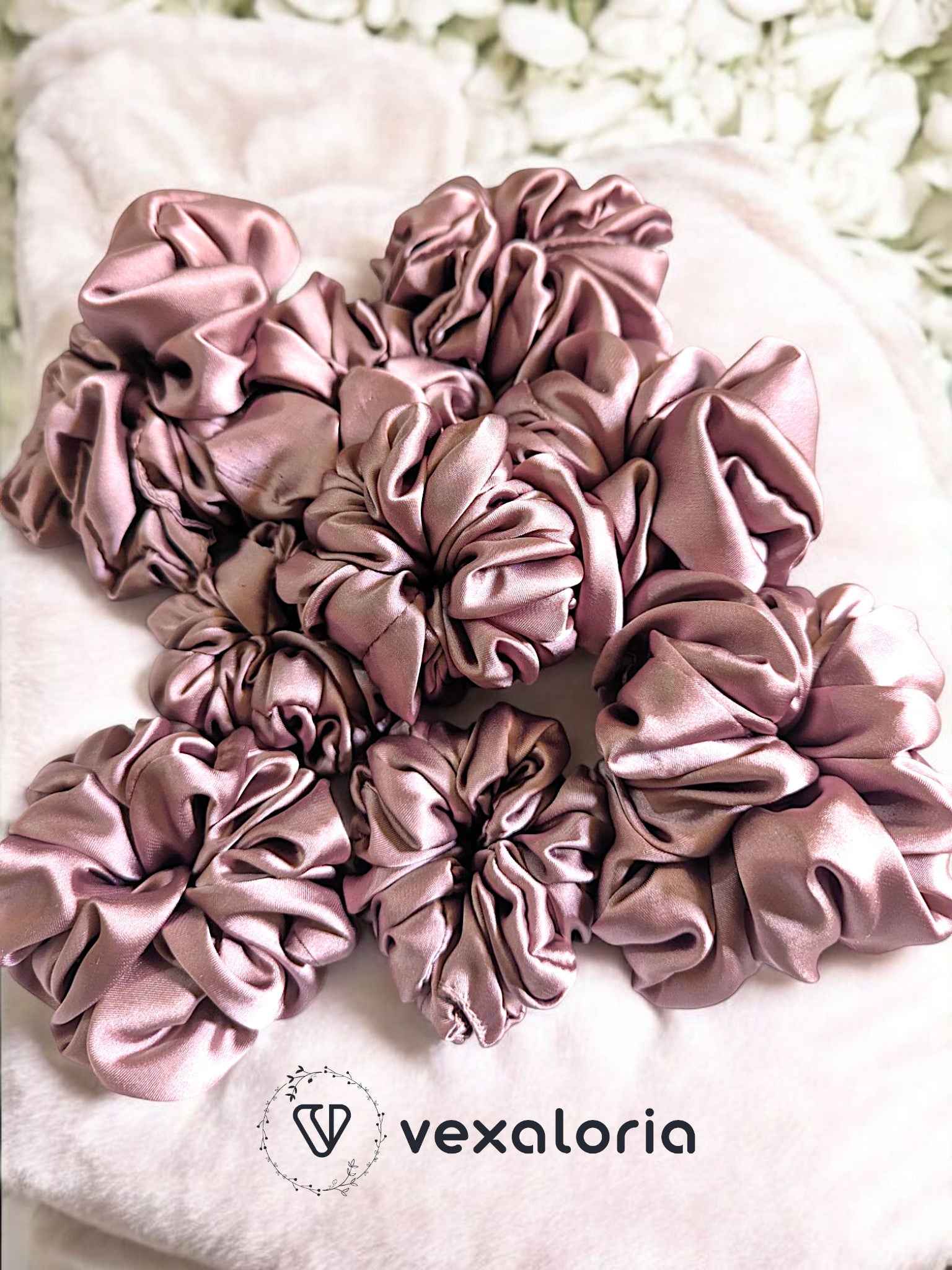 Rosy Dusk Scrunchies