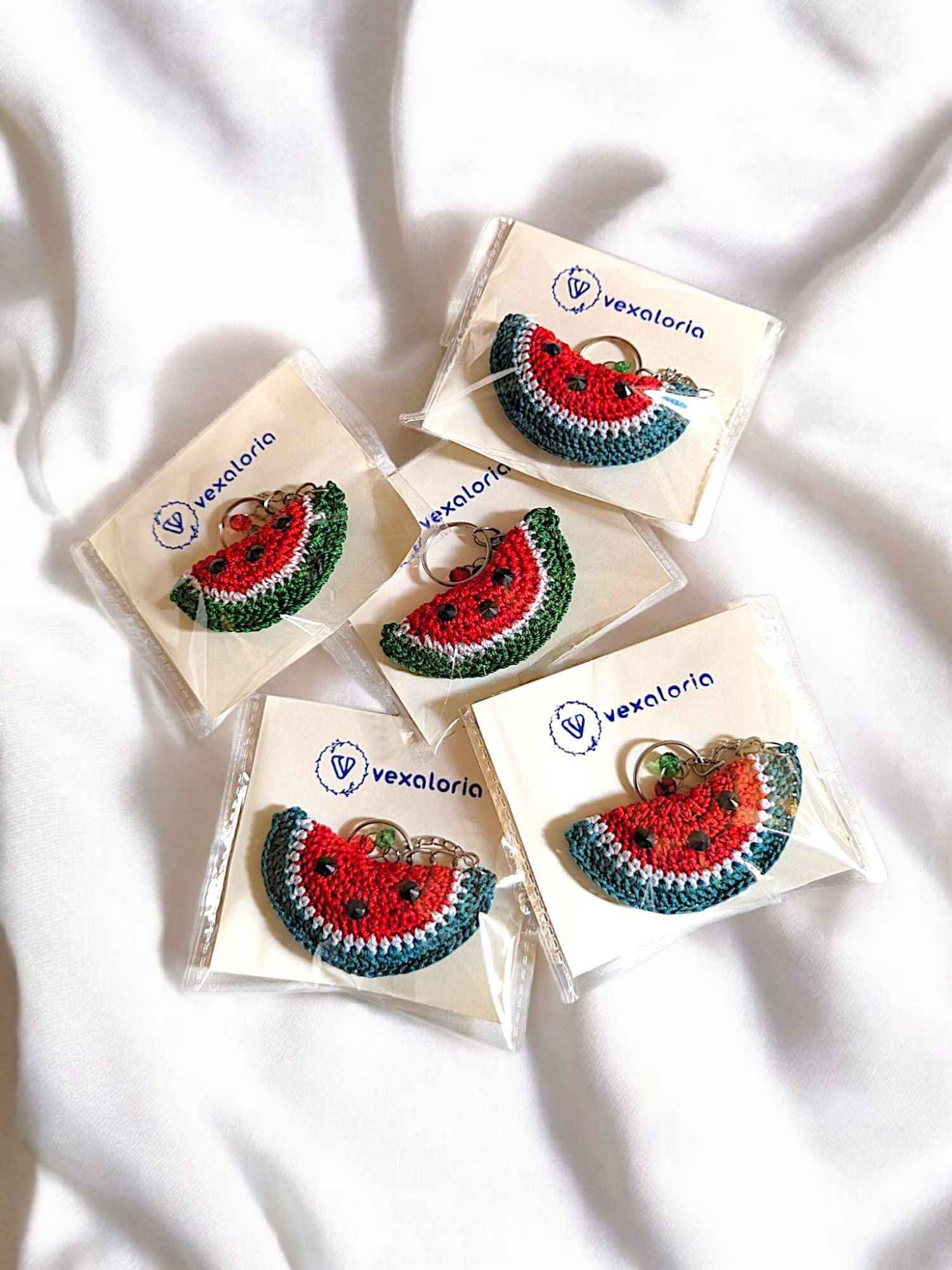 ✊ Vexaloria Handmade Crochet Resistance Keychain ❤️💚🖤🤍