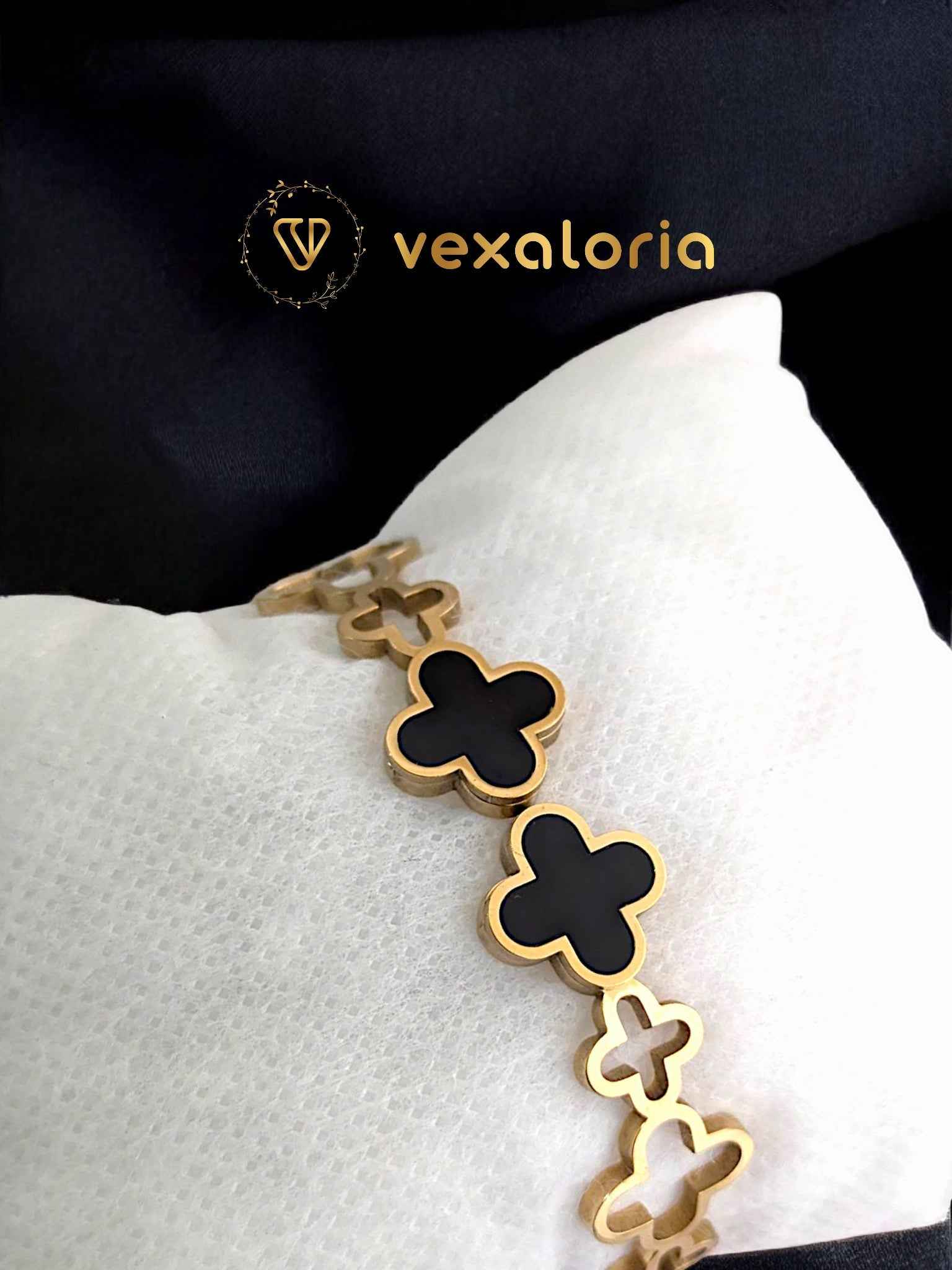 Double Clover Stainless Steel Bracelet/cuff
