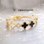 Double Clover Stainless Steel Bracelet/cuff