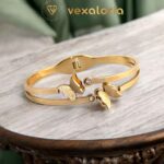 3D Gold stainless Steel Butterfly Bracelet / Cuff