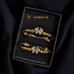 New Crystal Gold Color Pair Bangle for Women Arabic Bracelet Jewelry