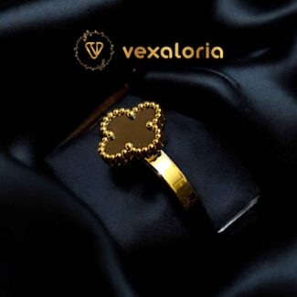 Premium Stainless Steel Brand Inspired Clover van clef Ring