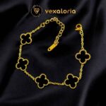 Clover Stainless Steel Bracelet - Van clef Onyx Bracelet