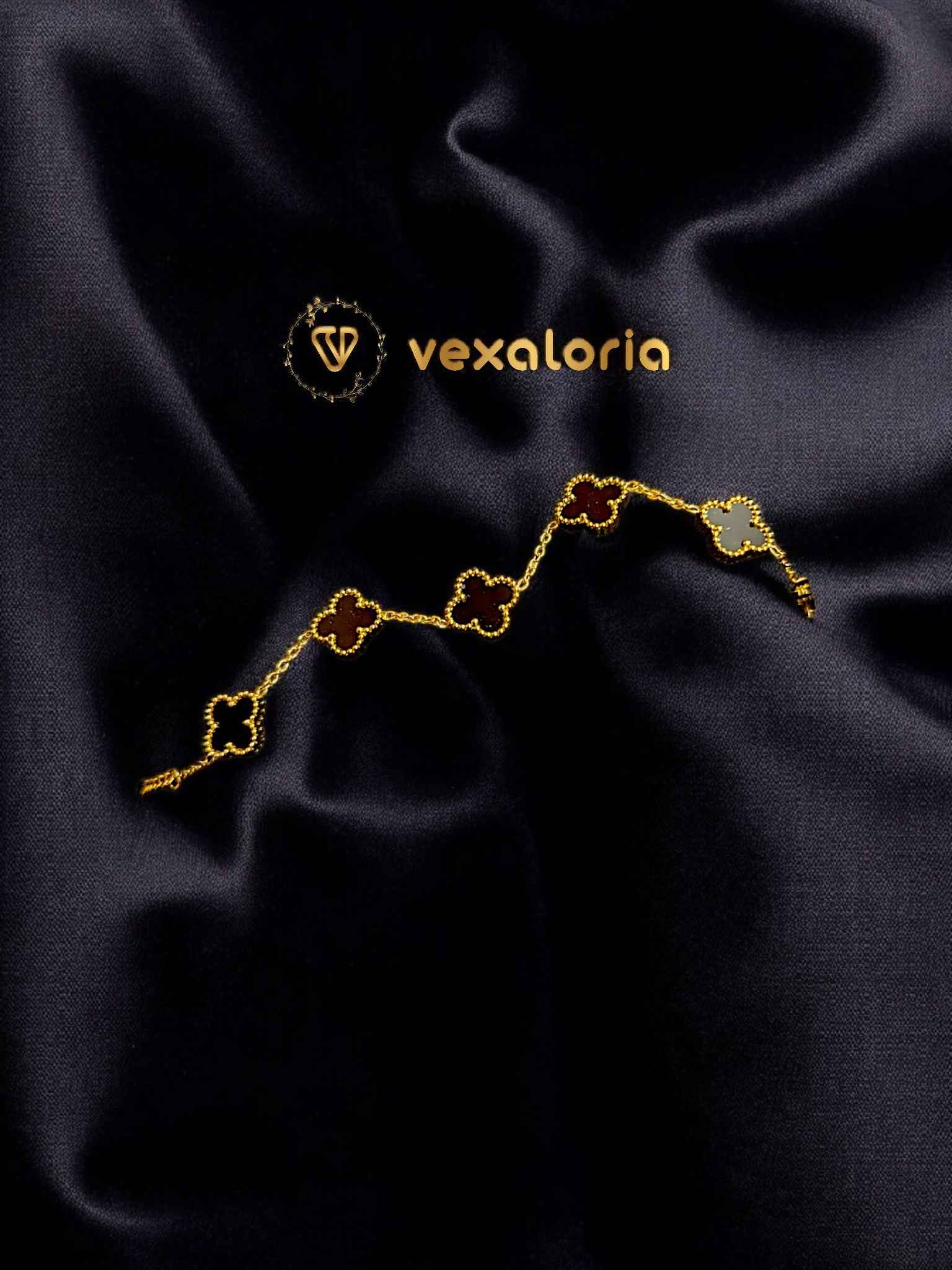 Clover Stainless Steel Bracelet - Van clef Onyx Bracelet