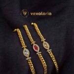 Beautiful Gold Plated Zircon Bracelet high quality Luxury item for girls / women