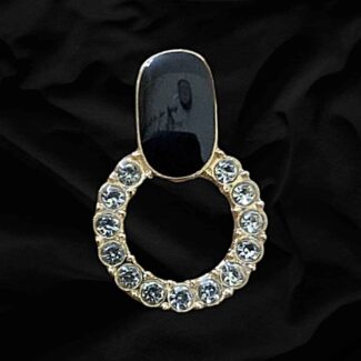 Round Golden Earrings with Zircon Vintage Onyx Square Crystal Stud Earrings Crystal Circle Dangle Earrings Gold Circle Hoop Earrings Rhinestone Paved Halo Circle Earrings Jewelry for Women