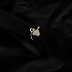Beautiful Stylish Gold and silver Double heart Crystal Stones Ring for Girls/Women Zircon Fashion Ring